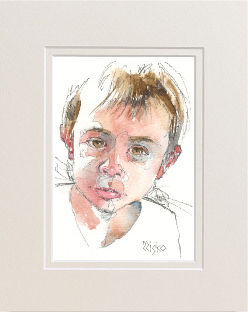 Croquis Portrait of Nikola - Artworks by Russell Risko.